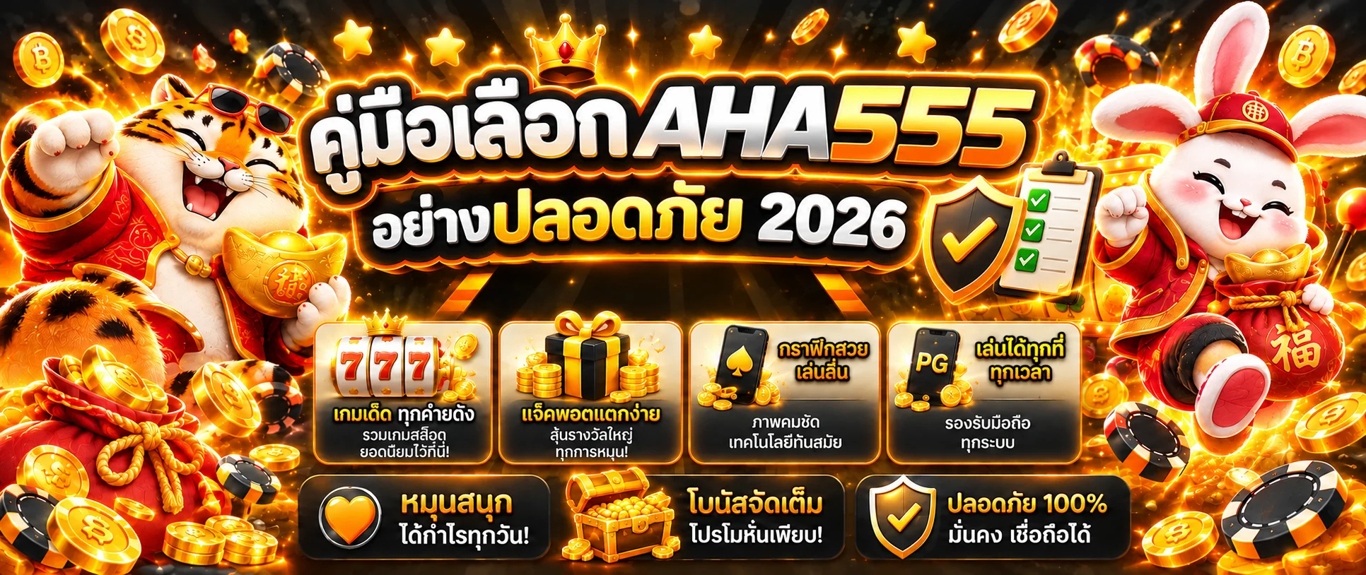 AHA555 ปลอดภัยไหม? คู่มือตรวจเว็บและบัญชี 2026